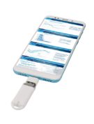 Флешка memo soft touch F34 цвет белый Флеш Империя Флешки оптом купить логотип под заказ