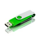 Флешка с металлической скобкой OTG Twist F04 зеленая