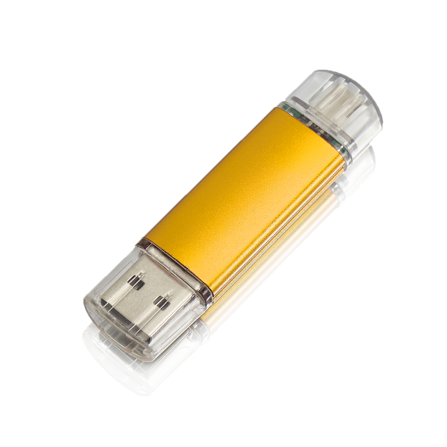 Золотая OTG Флешка Simple F05, металл