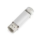Серебряная OTG Флешка Simple F05, металл