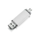 OTG Флешка Simple F05, серебряная цвет, металл