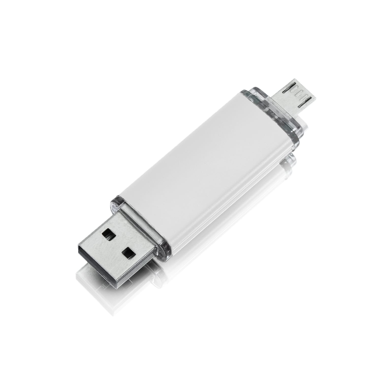 OTG Флешка Simple F05, серебряная цвет, металл