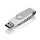 micro USB адаптер, флешка с металической скобкой, OTG Twist F04, белый