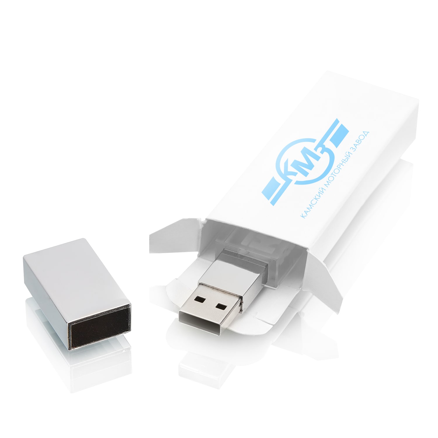 белая упаковка для флешки pack-04 кмз