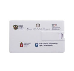 Флешка-визитка с логотипом компании сувенирная продукция флеш империя оптом