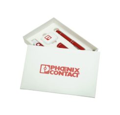 Подарочный набор с логотипом для компании Phoenix Contact внешний аккумулятор, беспроводные наушники, флешка-ручка, otg-флешка, кабель 3 в 1, Флеш империя флешки оптом купить логотип под заказ Фоникс Контакт