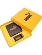 Подарочный набор с логотипом rкомпании PUMA внешний аккумулятор, флешкаиз эко-кожи Флеш империя флешки оптом купить логотип под заказ флешка внешний аккумулятор Пума флеш Империя
