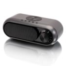 Серая bluetooth-колонка с беспроводной зарядкой-min