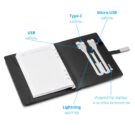 Умный ежедневник с зарядкой и флешкой Diary-smart D3