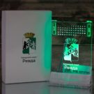 Светящийся сувенир АКРИЛАЙТ зеленая подсветка